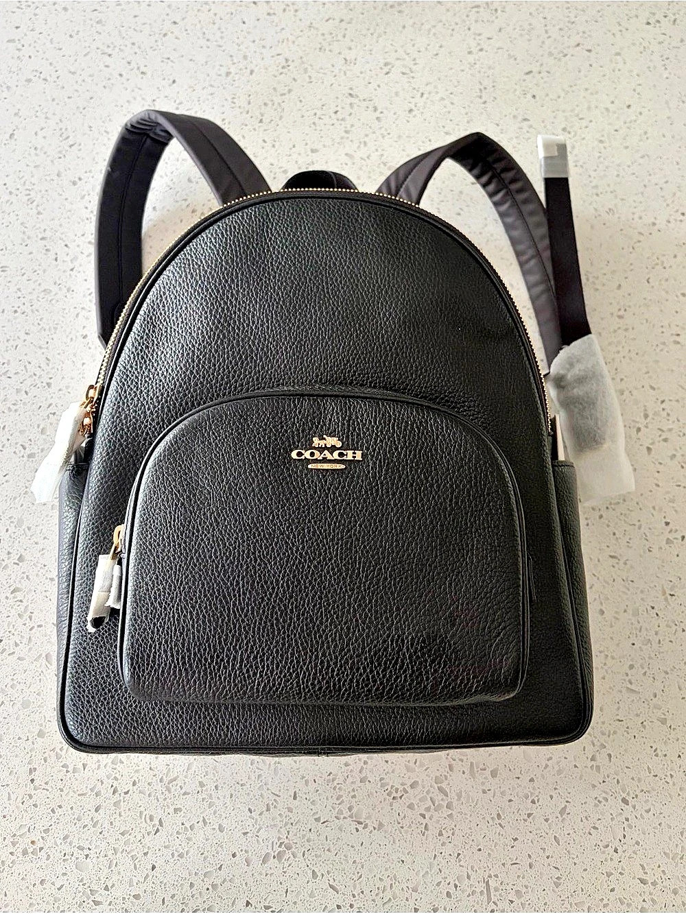 Coach Court Backpack In Pebble Leather Black NWT